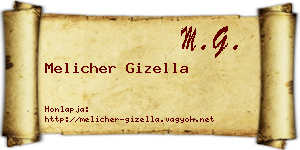 Melicher Gizella névjegykártya