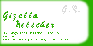 gizella melicher business card